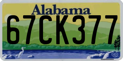 AL license plate 67CK377