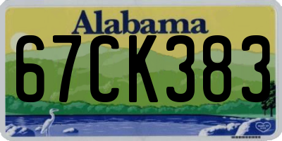 AL license plate 67CK383