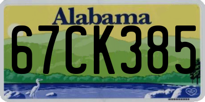 AL license plate 67CK385