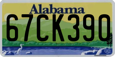 AL license plate 67CK390