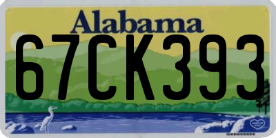 AL license plate 67CK393