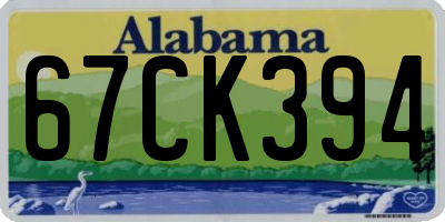 AL license plate 67CK394