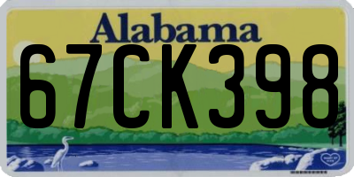 AL license plate 67CK398