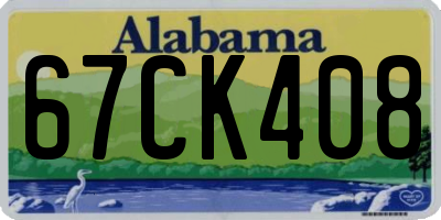 AL license plate 67CK408
