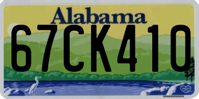 AL license plate 67CK410