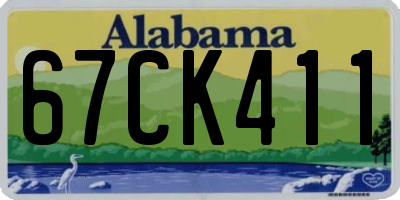 AL license plate 67CK411