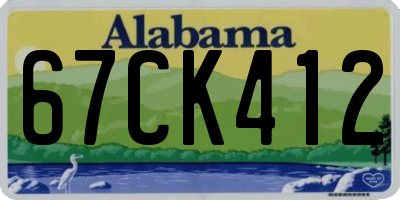 AL license plate 67CK412