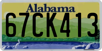 AL license plate 67CK413