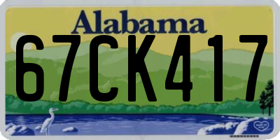 AL license plate 67CK417