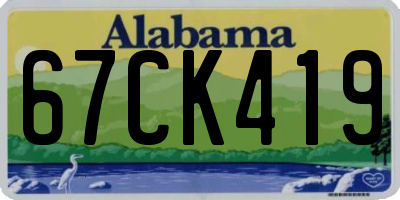 AL license plate 67CK419