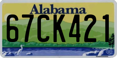 AL license plate 67CK421