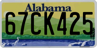 AL license plate 67CK425