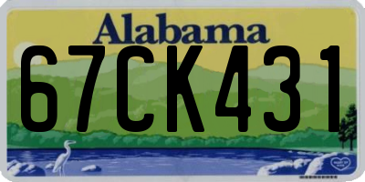 AL license plate 67CK431
