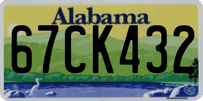 AL license plate 67CK432