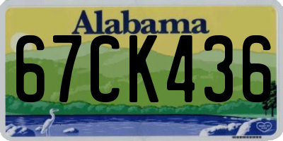 AL license plate 67CK436