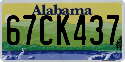AL license plate 67CK437