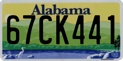 AL license plate 67CK441