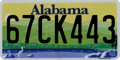 AL license plate 67CK443