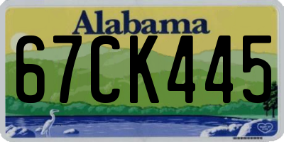 AL license plate 67CK445