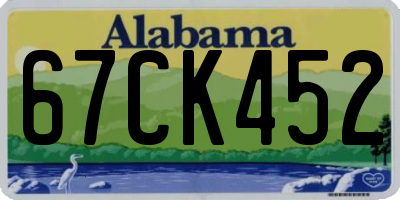 AL license plate 67CK452