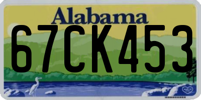 AL license plate 67CK453