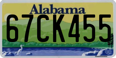 AL license plate 67CK455