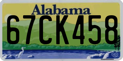 AL license plate 67CK458