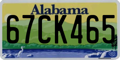 AL license plate 67CK465