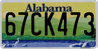 AL license plate 67CK473