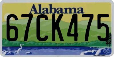 AL license plate 67CK475