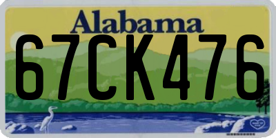 AL license plate 67CK476