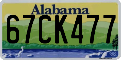AL license plate 67CK477