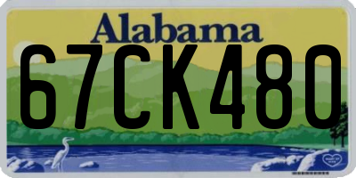 AL license plate 67CK480
