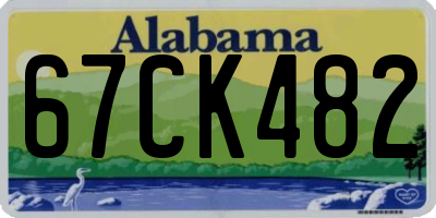 AL license plate 67CK482