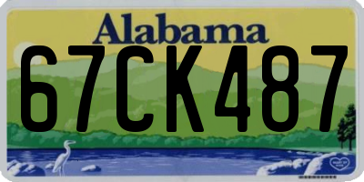 AL license plate 67CK487