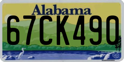 AL license plate 67CK490