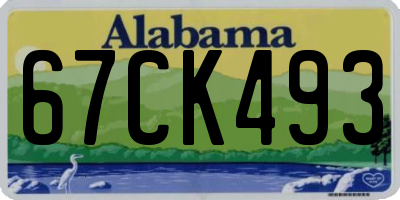 AL license plate 67CK493