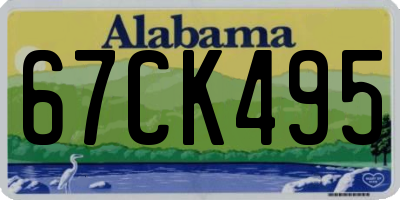 AL license plate 67CK495