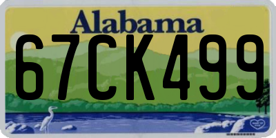 AL license plate 67CK499