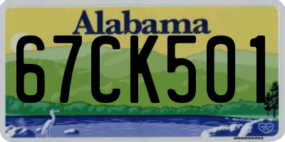 AL license plate 67CK501