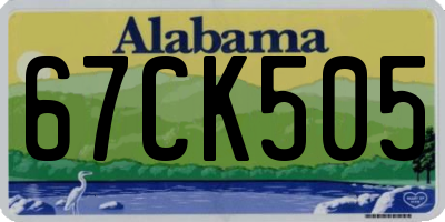 AL license plate 67CK505