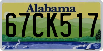 AL license plate 67CK517