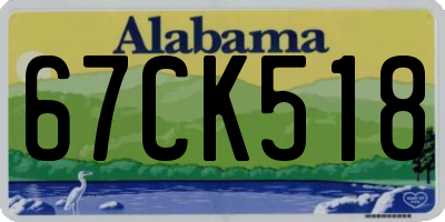 AL license plate 67CK518