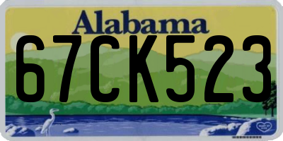 AL license plate 67CK523