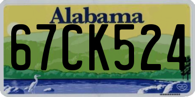 AL license plate 67CK524