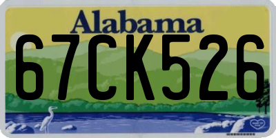AL license plate 67CK526