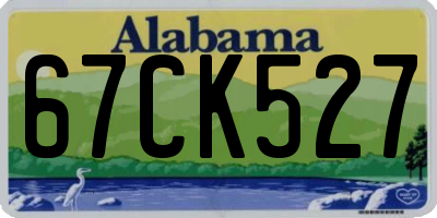 AL license plate 67CK527