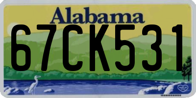 AL license plate 67CK531