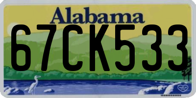 AL license plate 67CK533