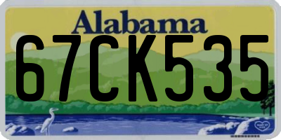 AL license plate 67CK535